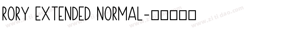 Rory Extended Normal字体转换